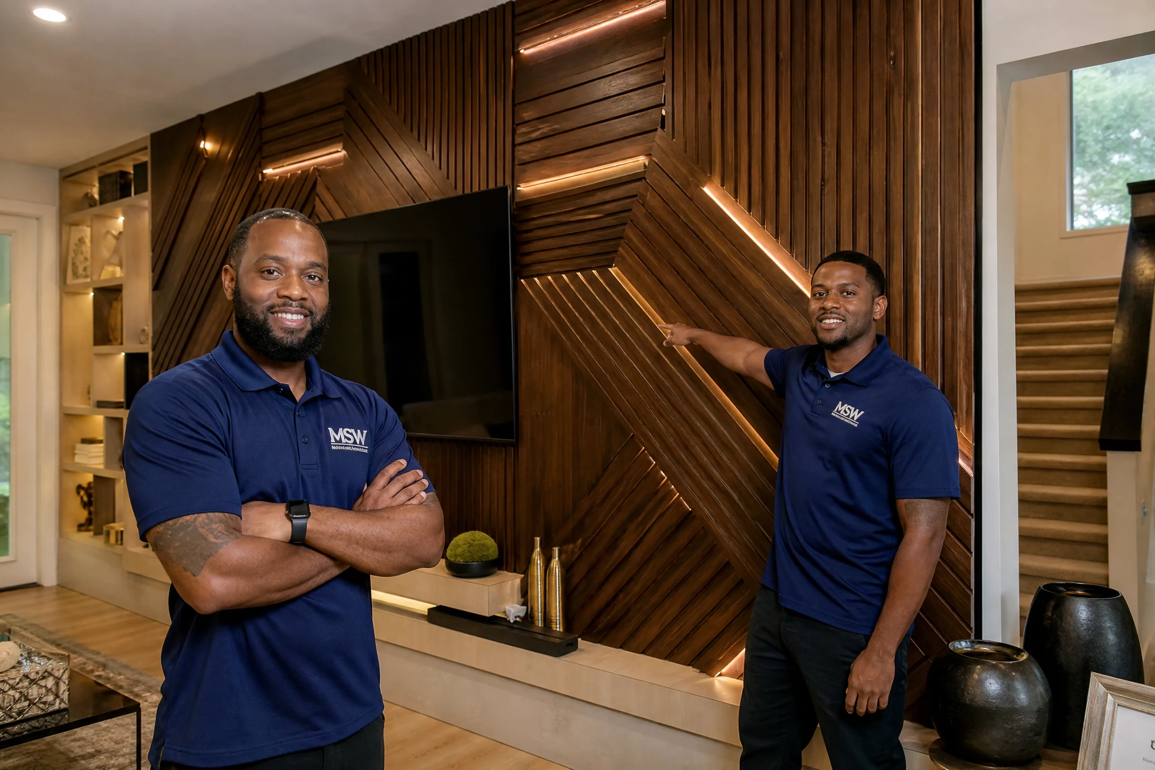 MyStatementWall team completing an installation